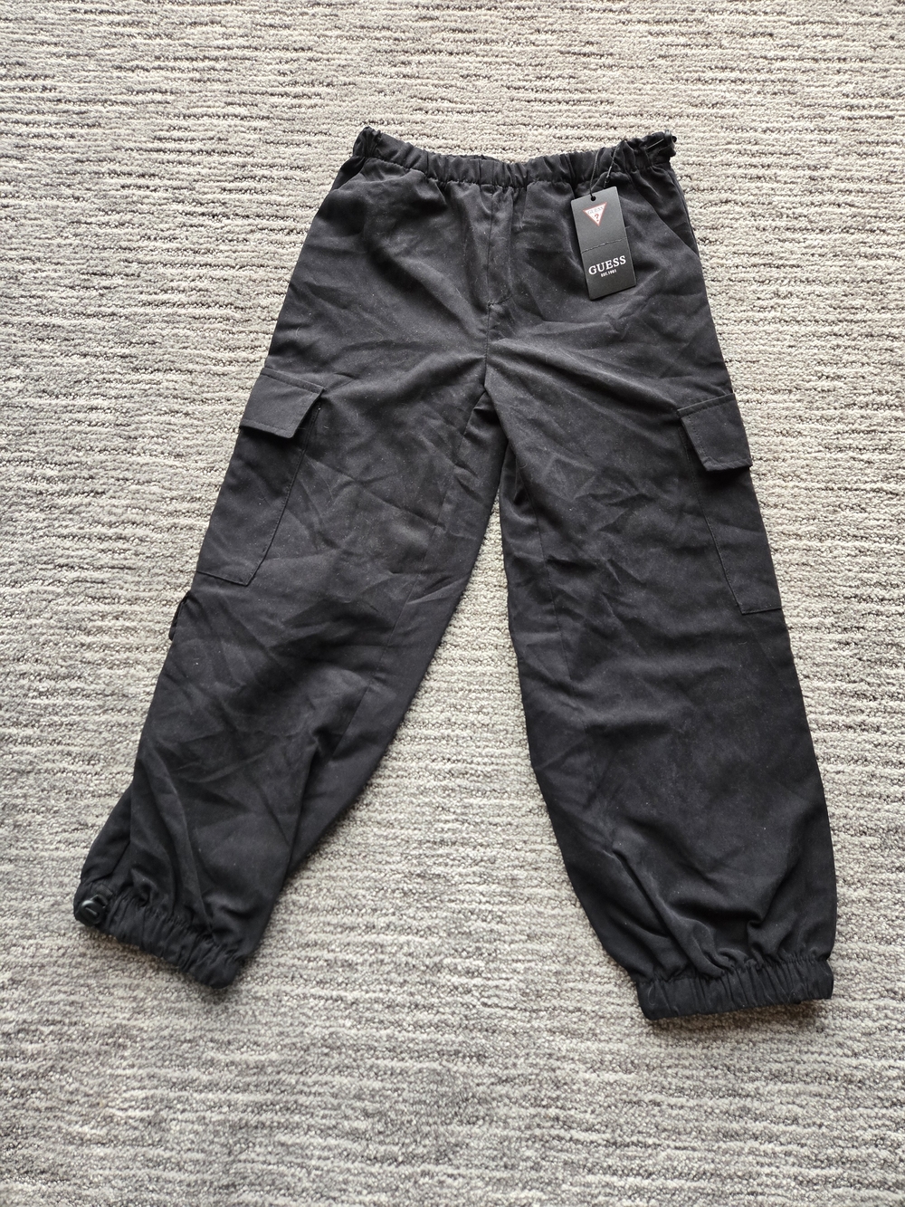 GUESS Girls Black Cargo Jogger Pants NWT size 7